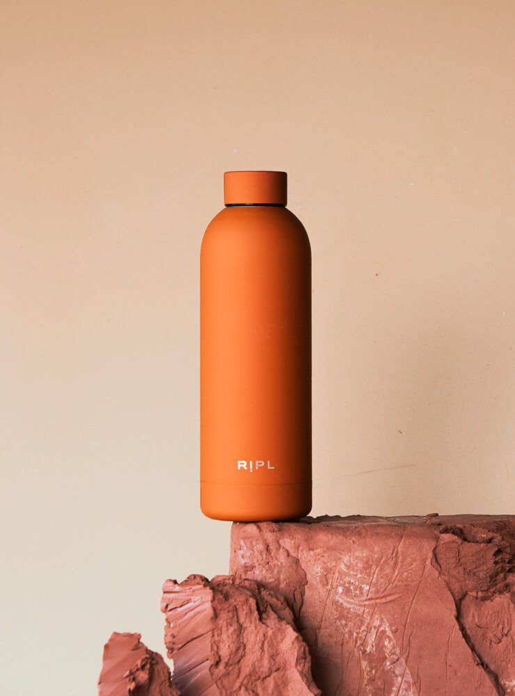 45NRTH Last Light Insulate Purist Water Bottle - Black/Orange 23 oz